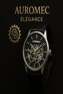 AUROMEC Elegance – Montre squelette automatique homme