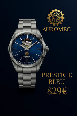 AUROMEC Prestige Bleu – Élégance Automatique Swiss Made