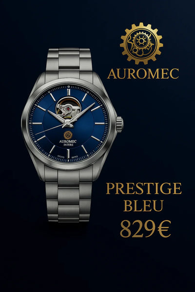 AUROMEC Prestige Bleu – Élégance Automatique Swiss Made
